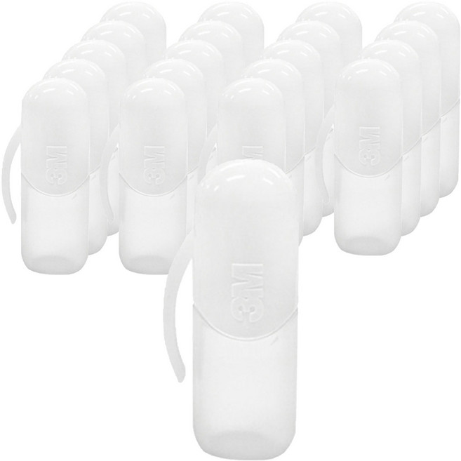 쓰리엠 휴대용 알약형 귀마개 케이스, 화이트, 20개