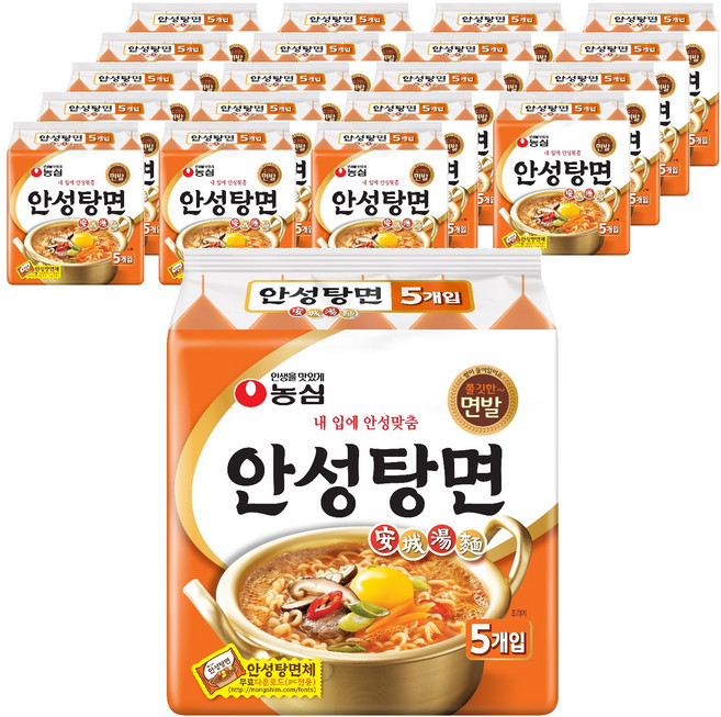 농심 안성탕면 125g, 100개
