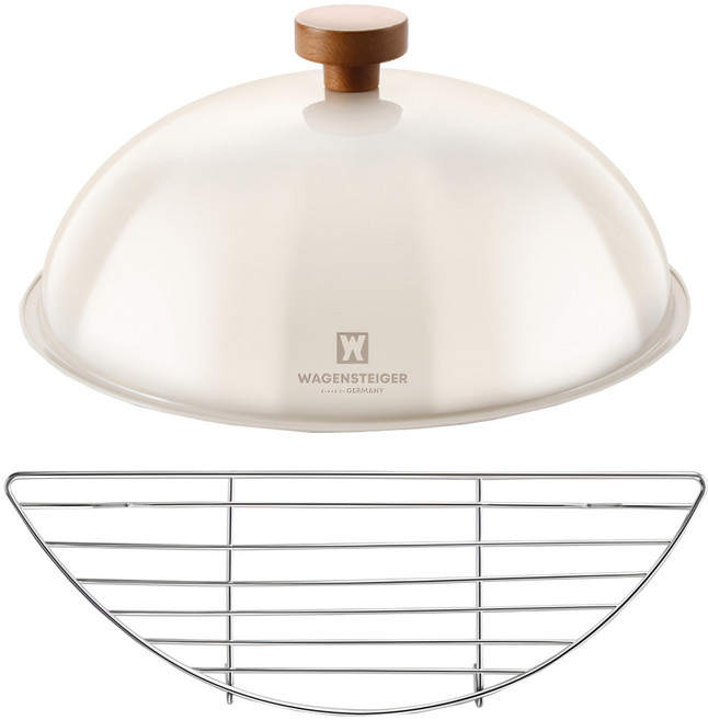 Wagensteiger 象牙白色鍋蓋 + 不鏽鋼網架, 28cm, 1組