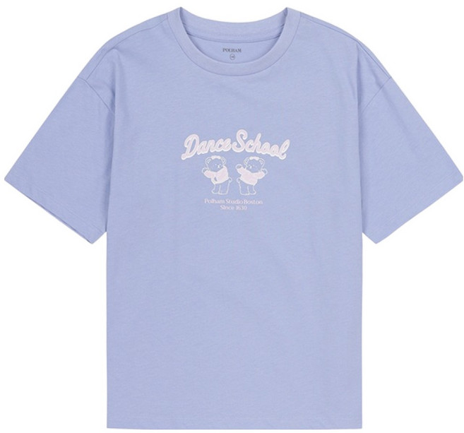 POLHAM KIDS 女童 Folky Bear 棉質圖案短袖T恤