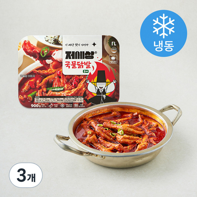 저세상 통뼈 국물 닭발 (냉동), 900g, 3개