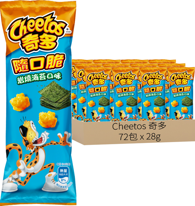 Cheetos 奇多 隨口脆 岩燒海苔口味玉米脆, 28g, 72包