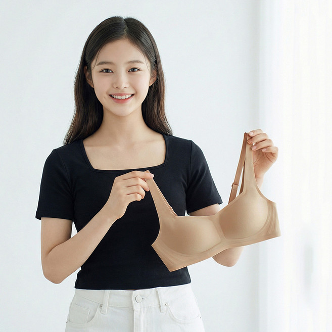주니데이 무봉제 소프트터치 심리스 브라