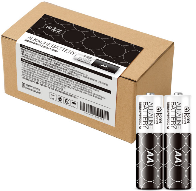 홈플래닛 알카라인 AA건전지, 32개입, 1개