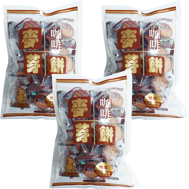 品味食族 咖啡麥芽餅, 220g, 3袋