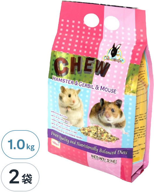 Pet Village 魔法村 綜合均衡全鼠類主食, 2個, 1kg