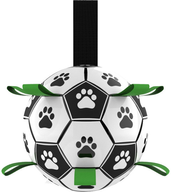 YOGiSSO 狗狗玩具 足球, 白色 + 黑色, 1個