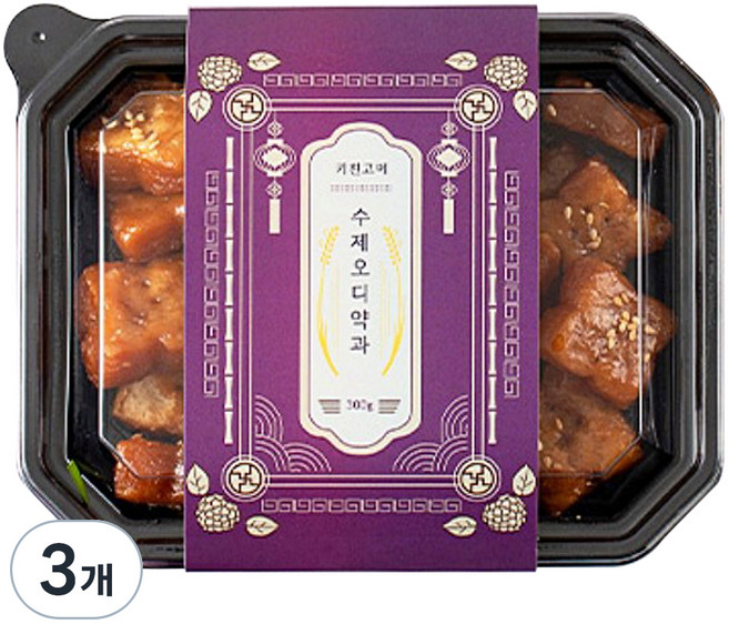 키친고메 수제 오디 약과, 300g, 3개