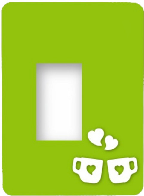 덮개형 러브커피 스위치 커버 스티커, 그린