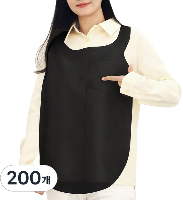 탐사 일회용 앞치마, 200개, 블랙