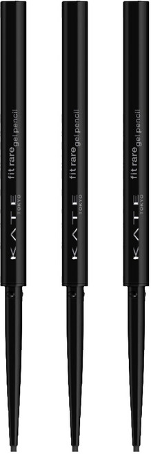 KATE 凱婷 凝色柔滑眼線膠筆 N BK-1 濃黑 0.08g 極細膠筆 防水持久, 3支