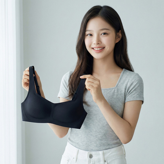 주니데이 무봉제 소프트터치 심리스 브라