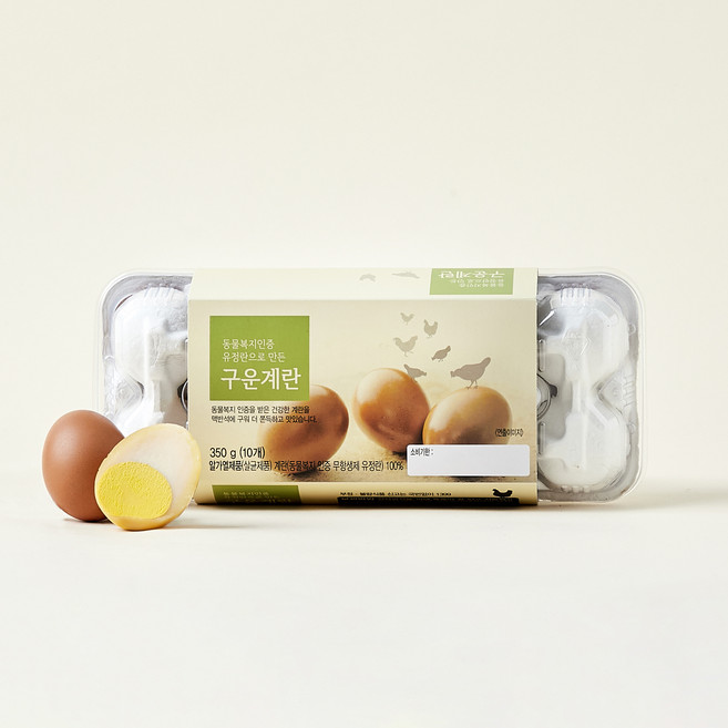 ORGA 동물복지 유정란으로 만든 구운란 10구, 1개