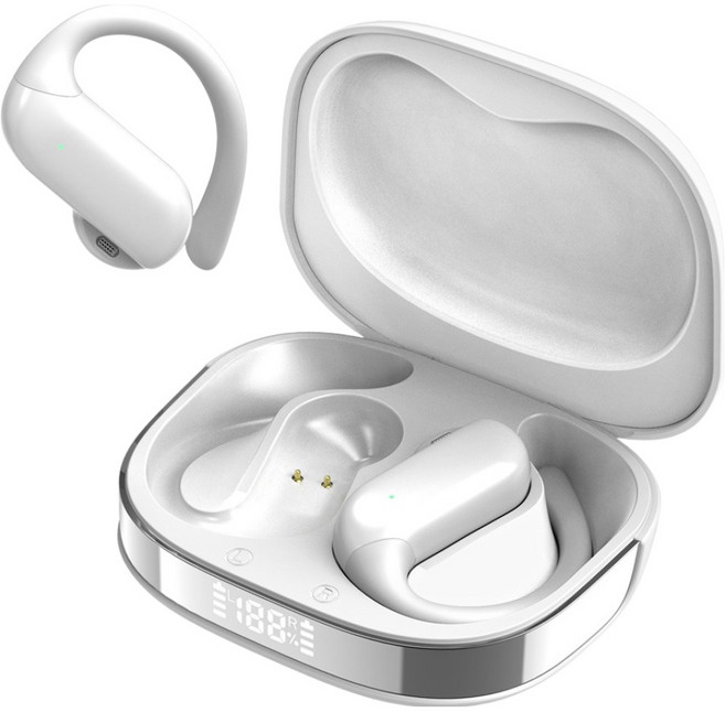 아이리버 오픈형 무선 귀걸이형 운동 블루투스 이어폰, WHITE, IOW-L90