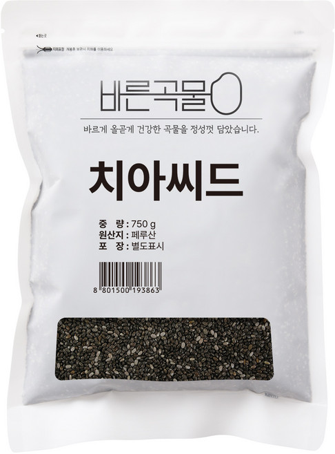 바른곡물 치아씨드, 750g, 1개