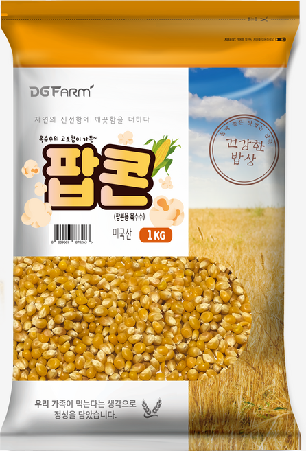 대구농산 건강한밥상 팝콘용 옥수수, 1kg, 1개