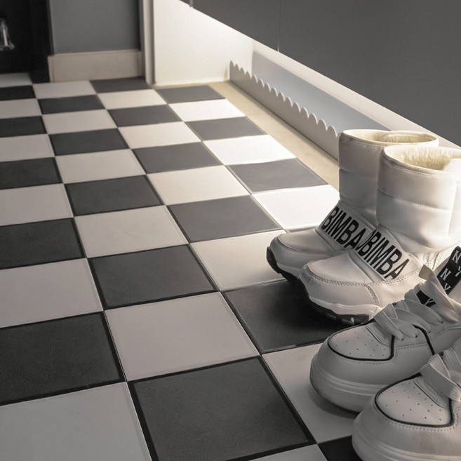 아임홈리빙 이지닷 인테리어 데크타일, 화이트 + 차콜, 36개