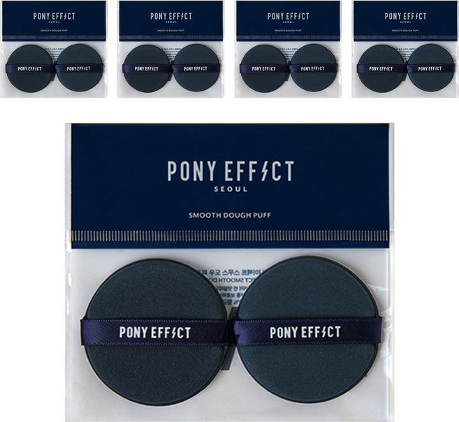 PONY EFFECT 光滑氣墊粉撲 2入組 替換好方便, 5組
