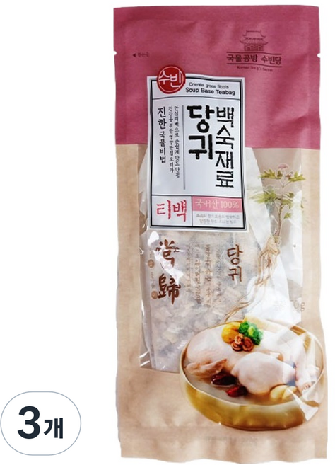 조은약초 수빈당귀백숙재료 티백, 70g, 3개