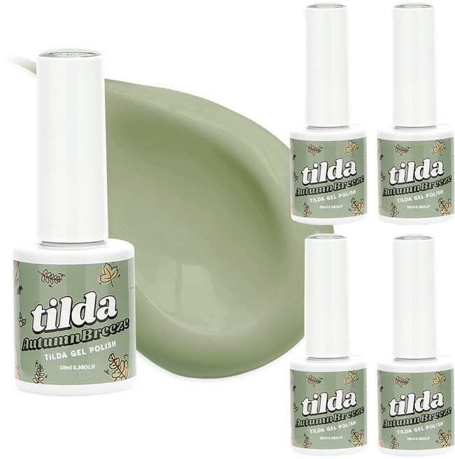 tilda 폴리쉬 컬러젤 매니큐어, T023 올리브그린, 5개, 10ml