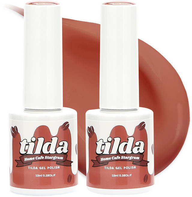 tilda 폴리쉬 컬러젤 매니큐어, T029 카페인, 2개, 10ml