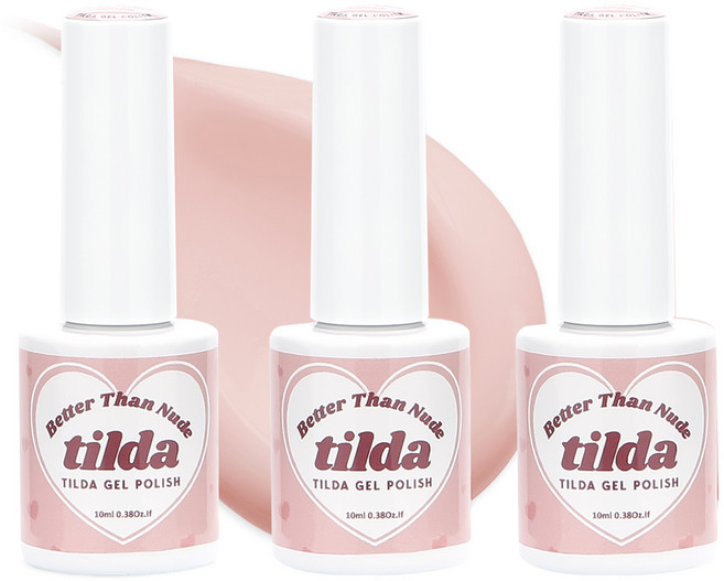 tilda 폴리쉬 컬러젤 매니큐어, T032 핑크베이지, 3개, 10ml