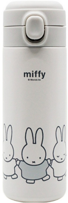 보프렌즈 미피 원터치 보온보냉 스텐텀블러, 아이보리, 1개, 380ml