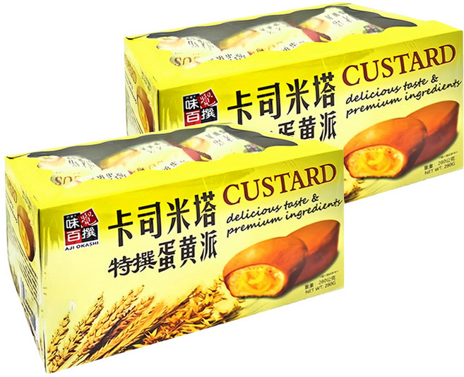AJI OKASHI 味覺百撰 蛋黃派, 280g, 2盒