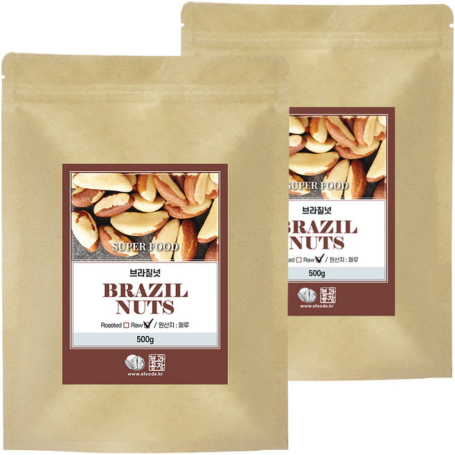 브라질 너트 MG, 500g, 2개