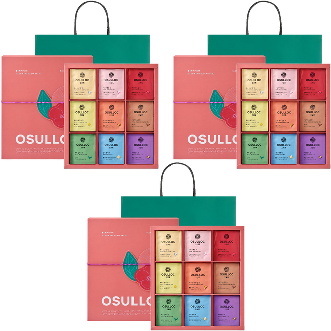오설록 블루밍 티 기프트 세트, 티백 9종 x 4p, 3개