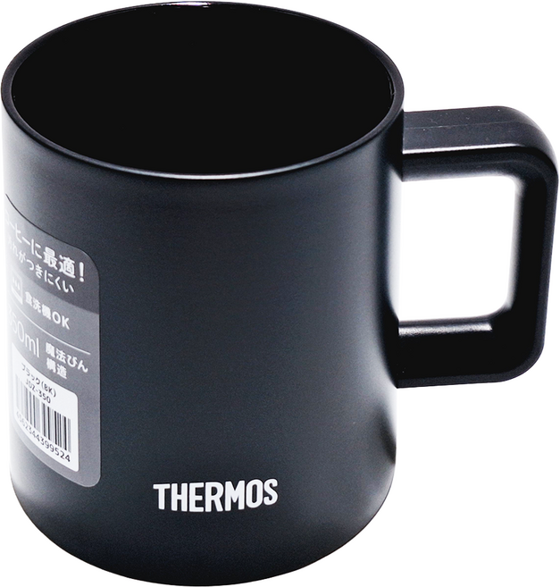 THERMOS 膳魔師 真空不鏽鋼保溫馬克杯 JDG-350BK, 黑色, 1個, 350ml