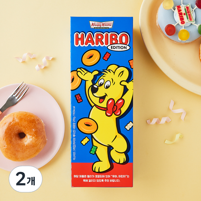 크리스피크림도넛 어소티드 하리보 에디션 3개입, 219g, 1개입, 2개