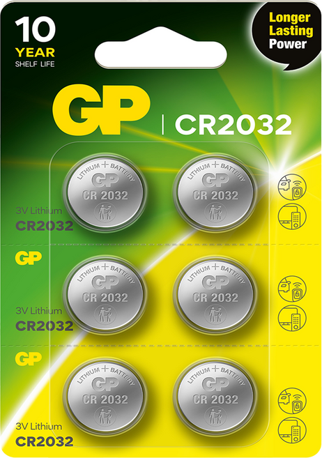 GP Batteries 超霸 鈕型鋰電池 CR2032, 1組