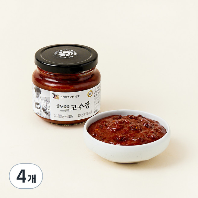 권기옥 명인 웃말 한우 볶음 고추장, 250g, 4개