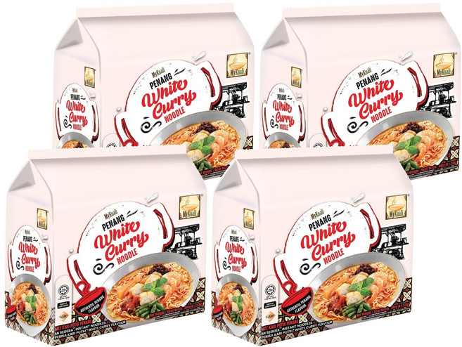 MyKuali 檳城 白咖哩風味麵 110g, 16包