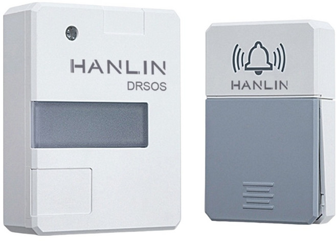HANLIN 遠距無線門鈴 DRSOS 最大音量約105分貝 無線頻率433M 電壓110V~220V(國際通用), 1盒