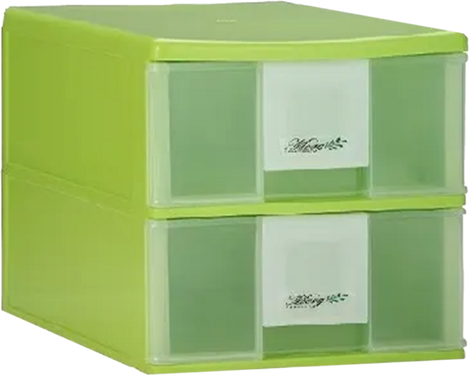 MORY 茂盛 U003 收納櫃 41x27x26公分, 綠色, 2層