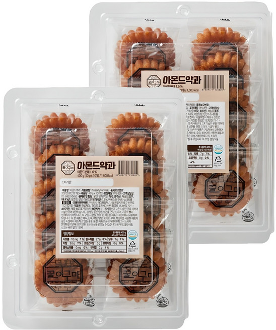 꿀이구마 아몬드 약과 10p, 400g, 2개