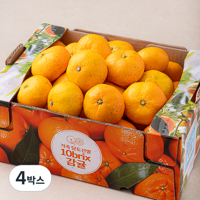 가족 당도선별 10brix 감귤 대과, 3kg(대과), 4박스