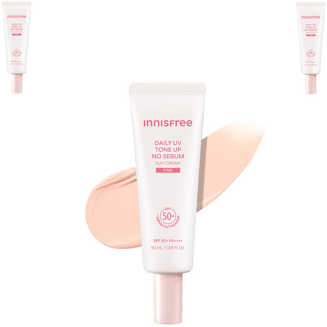 INNISFREE 日常防曬提亮霜 粉色 SPF50+ PA++++, 3個, 50ml