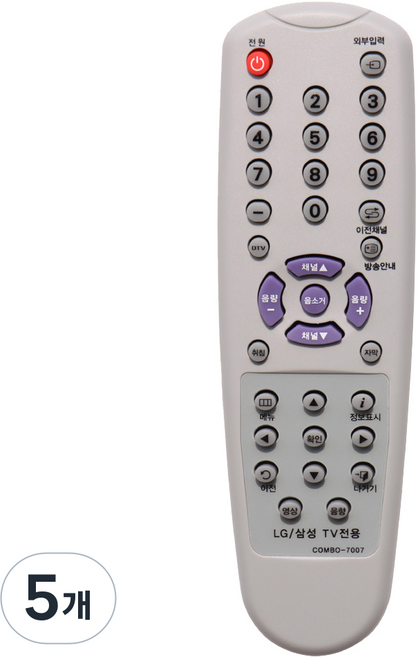 Nottoo 三星 LG 免設定 TV 專用遙控器, ComBo-7007, 5個