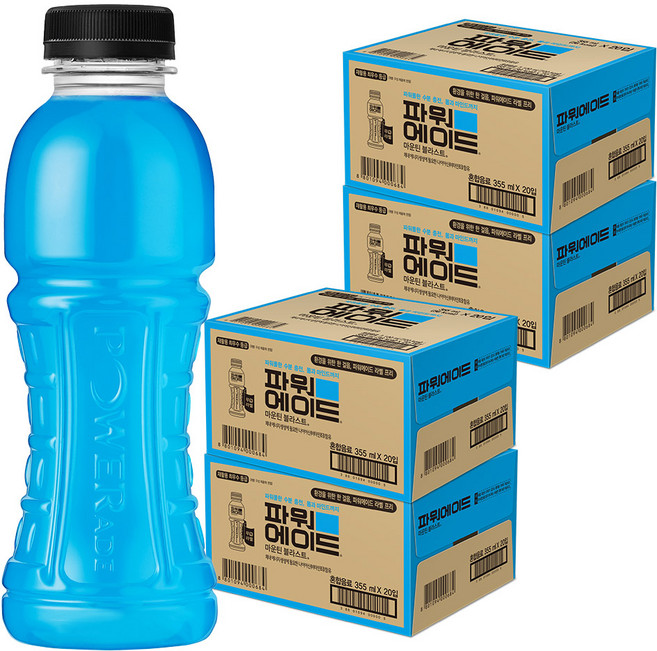 파워에이드 마운틴블라스트 무라벨, 355ml, 80개
