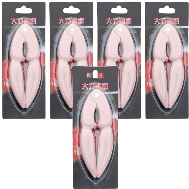 오브엘 편리한 다용도 호두집게 호두까기, 핑크, 5개