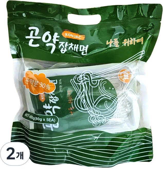 곤약잡채면 5p, 400g, 2개