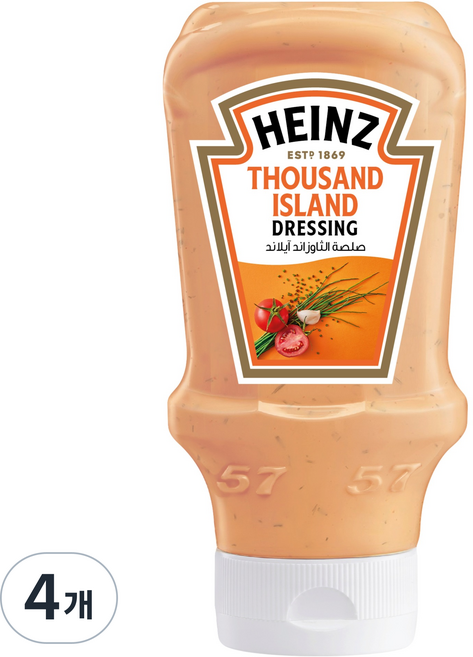 하인즈 사우전드 아일랜드 드레싱 소스, 238g, 4개