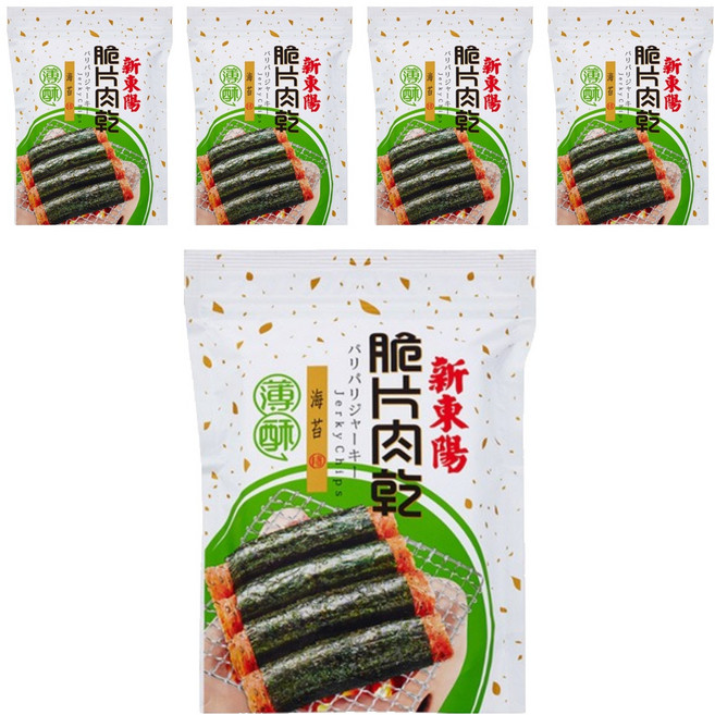 新東陽 海苔脆片肉乾, 75g, 5包