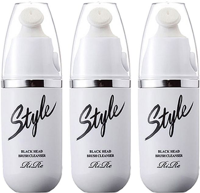 리르 스타일 블랙헤드 브러쉬 클렌져, 20ml, 3개