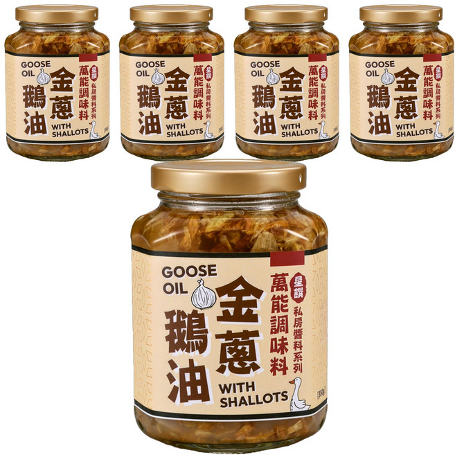 星饌 鵝油金蔥, 350g, 5罐