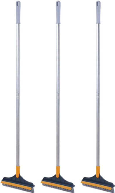 縫隙V形2合1刷頭地板刷 120度旋轉 顏色隨機 浴室磁磚清潔, 3支