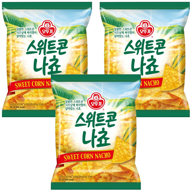 오뚜기 스위트콘 나쵸, 60g, 3개